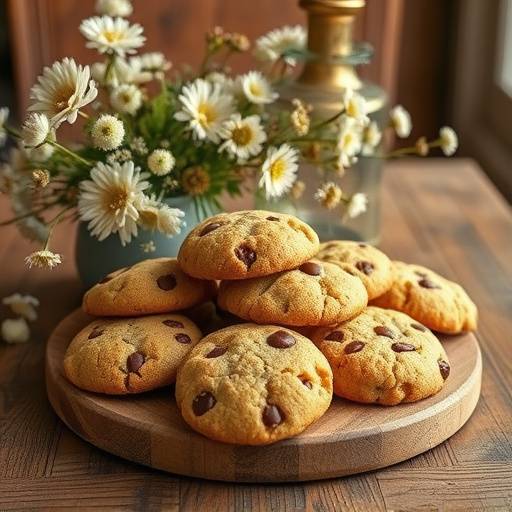 Una variedad de galletas caseras presentadas art&iacute;sticamente sobre una mesa de madera, simbolizando las cookies de internet.
